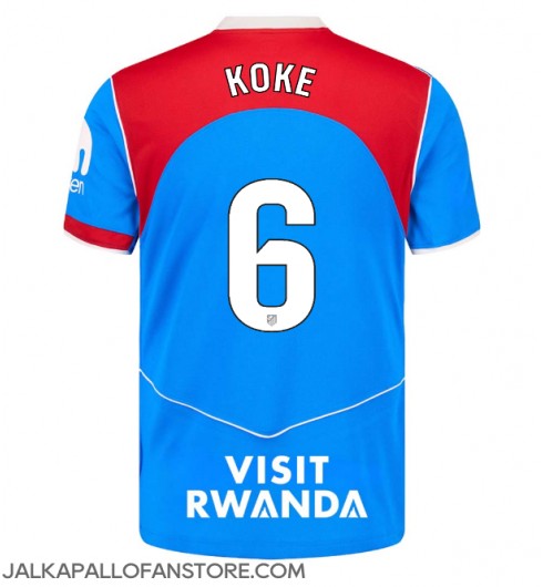 Atletico Madrid Koke #6 Kolmaspaita 2025-26 Lyhythihainen Atletico Madrid Koke #6 Kolmaspaita 2025-26 Lyhythihainen